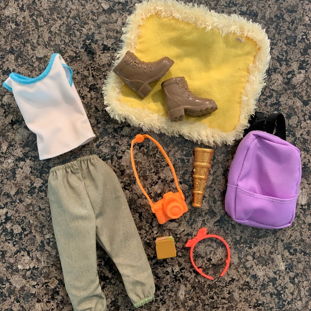 Barbie Goes Hiking Camping Outfit